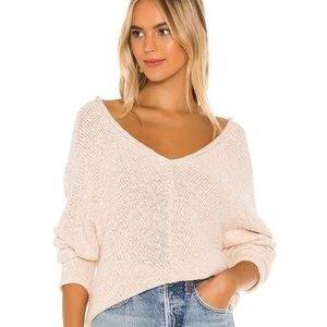 Free people Bright lights v neck sweater NWT chamoix